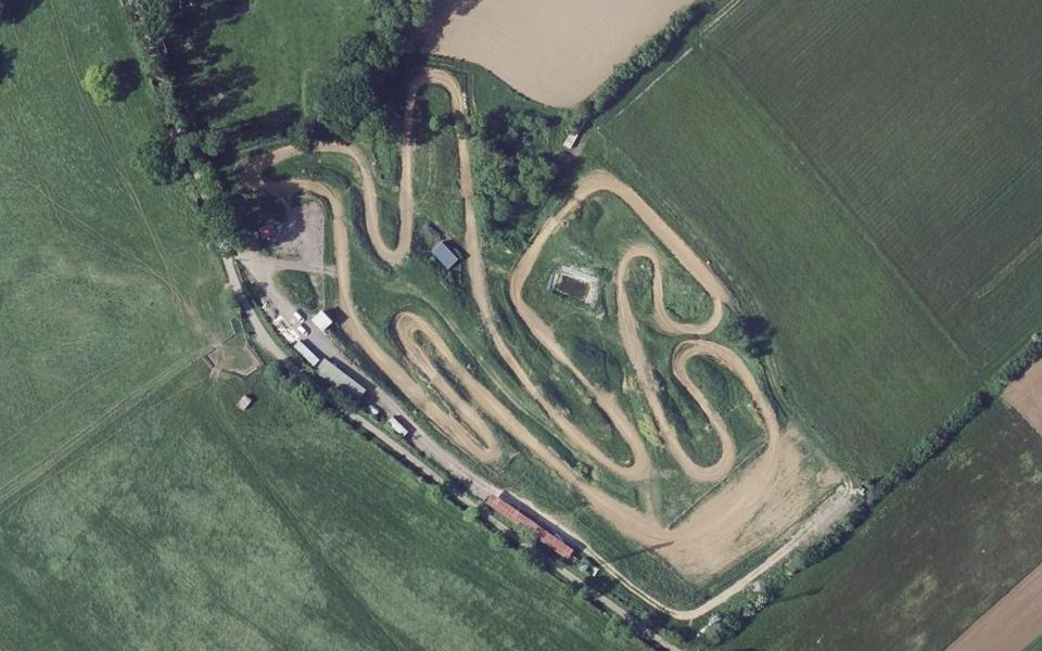 Circuit de Motocross de Tilly sur Seulles seen from above