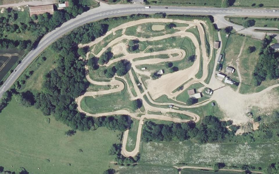 Circuit de Motocross de Clecy Bellevue seen from above