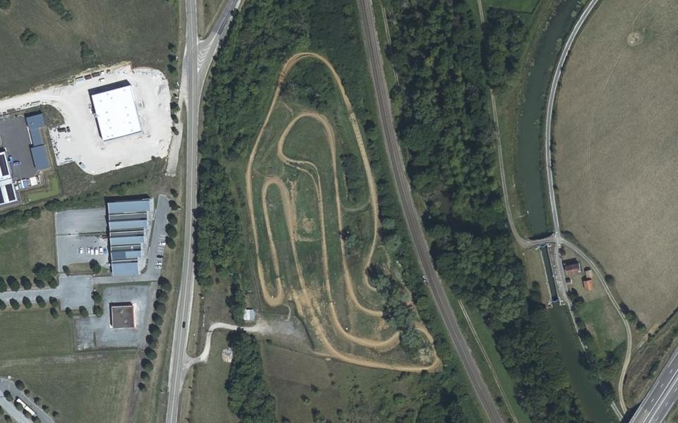 Circuit de Motocross de Rolampont seen from above