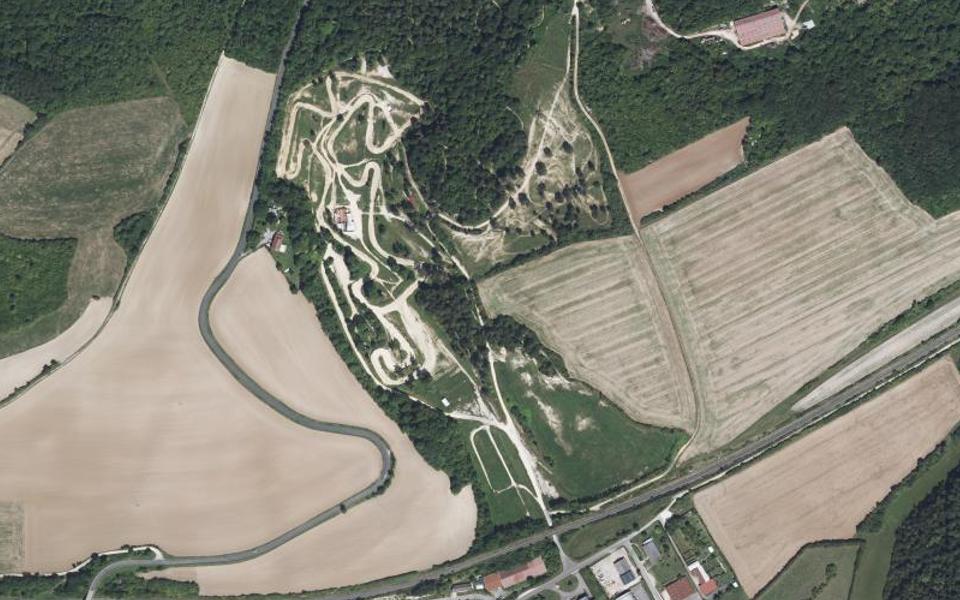 Circuit de Motocross de la Valtoline seen from above