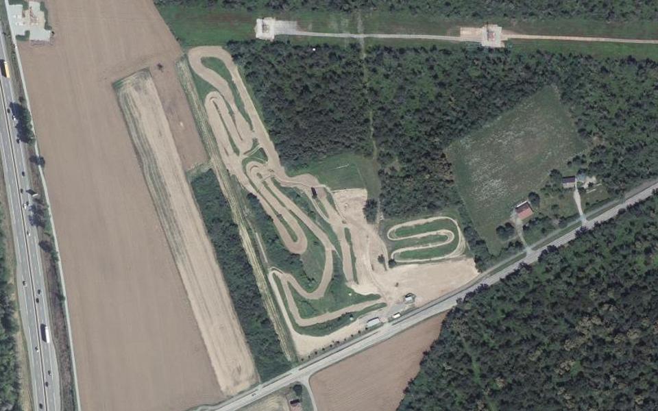Circuit de Motocross du Sandfeld seen from above