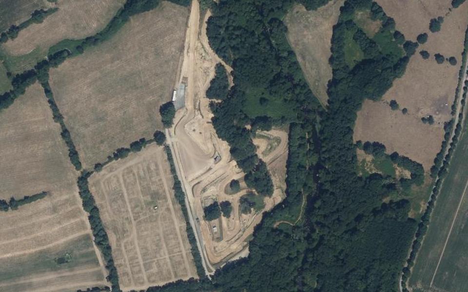 Circuit de Motocross de Chaille sous les Ormeaux seen from above