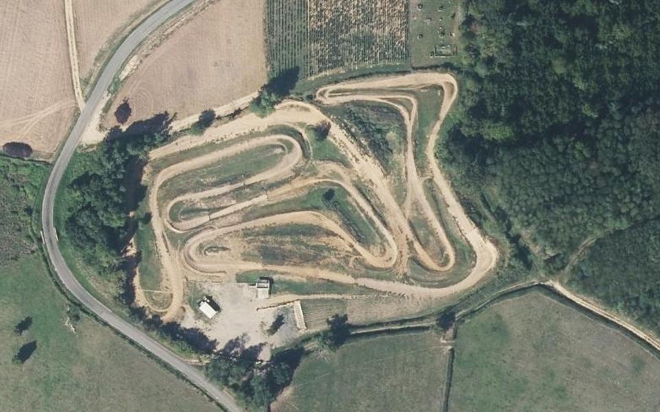 Circuit de Motocross de Bissey-sous-Cruchaud seen from above