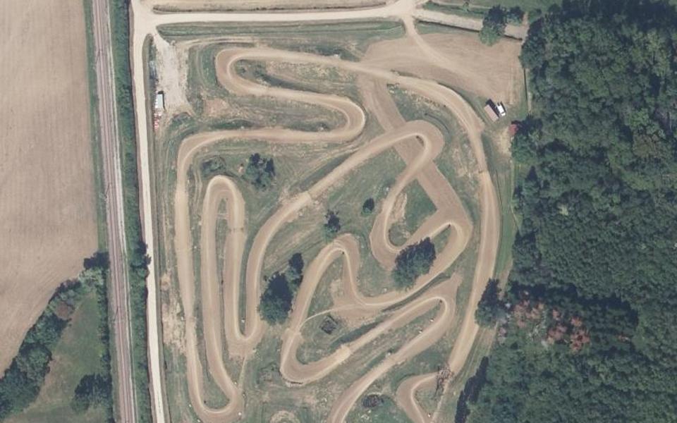 Circuit de Motocross de Poligny vu du ciel