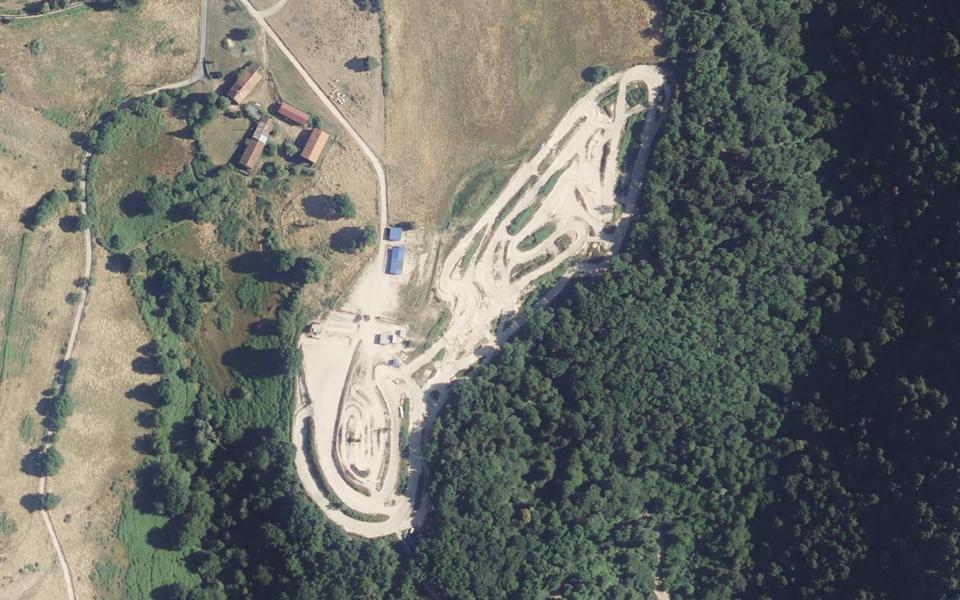 Circuit de Motocross de Ris seen from above