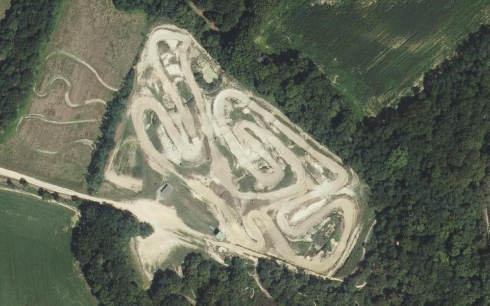 Circuit de Motocross de Cauneille seen from above