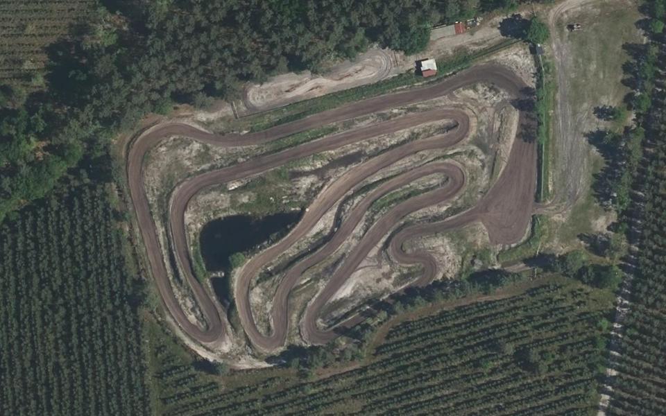 Circuit de Motocross du Pas du Bros seen from above