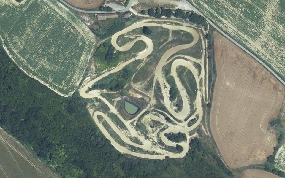 Circuit de Motocross de Mirepoix seen from above