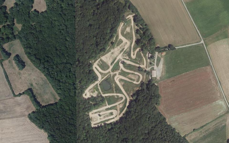 Circuit de Motocross Joel Robert seen from above