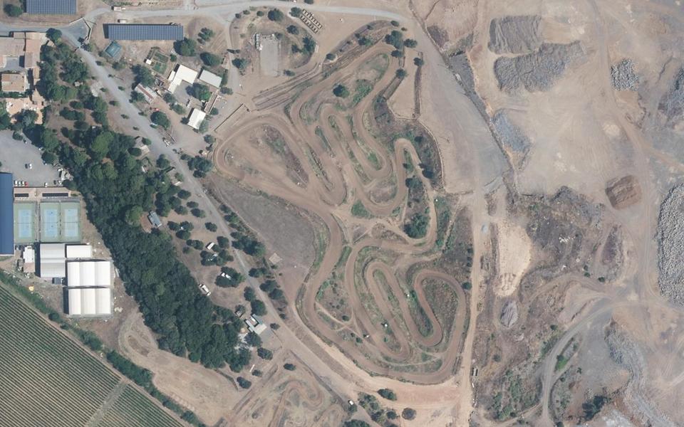 Circuit de Motocross de Saint Thibery vu du ciel