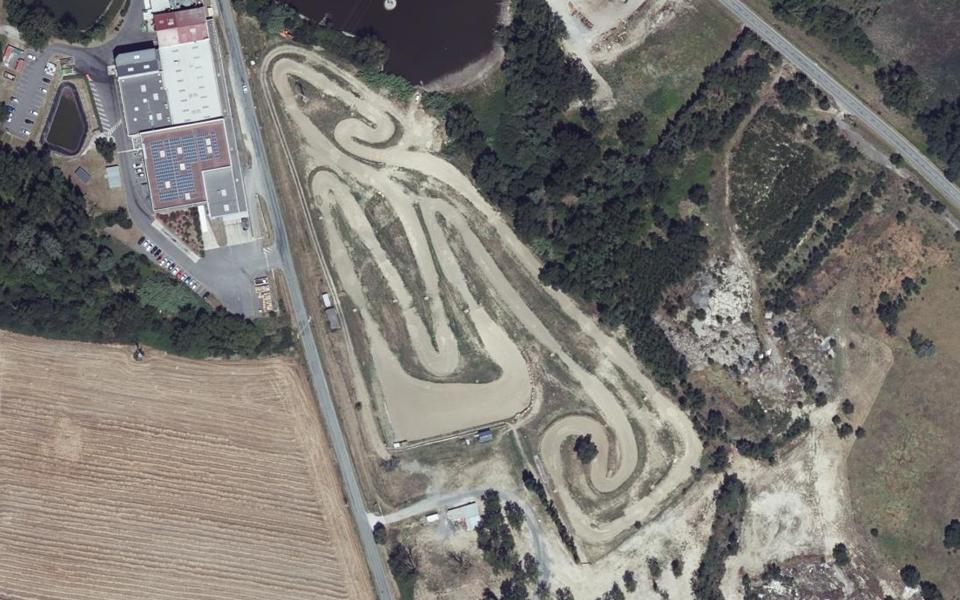 Circuit de Motocross de Bram seen from above