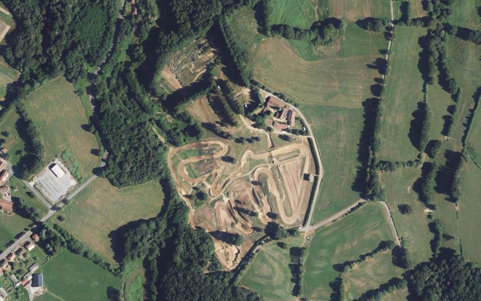 Circuit de Motocross de Cussac seen from above