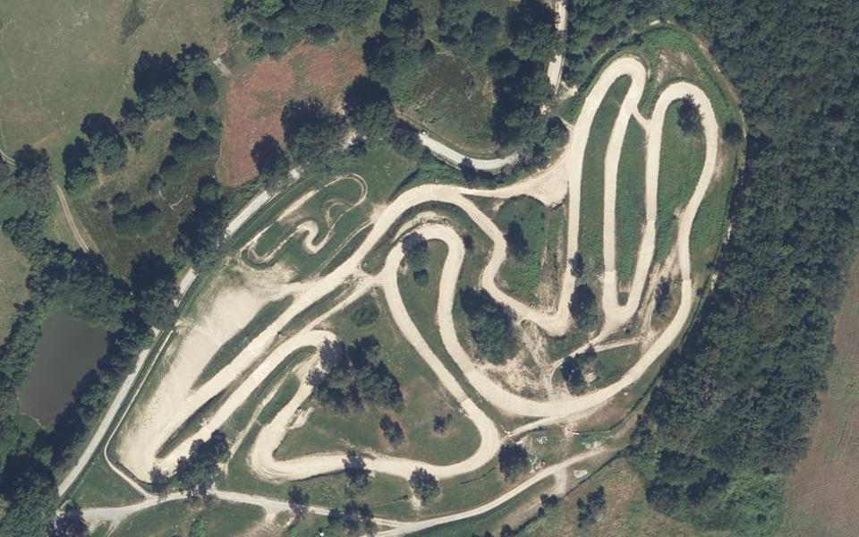 Circuit de Motocross du Domaine du Coux seen from above