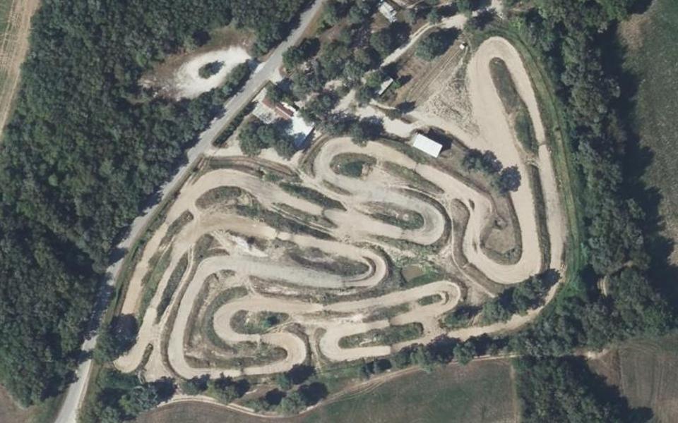 Circuit de Motocross de Bouvesse Quirieu seen from above