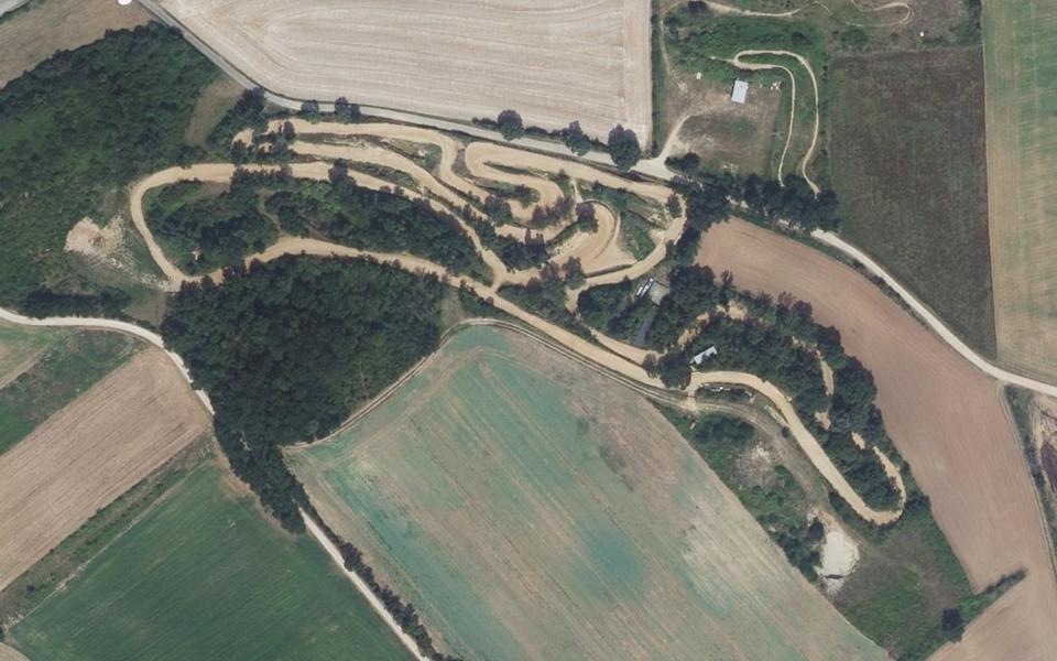 Circuit de Motocross de Colombier Saugnieu vu du ciel