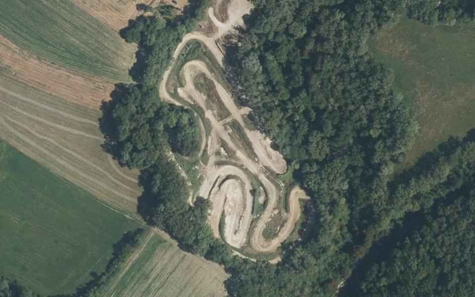 Circuit de Motocross de Creux de Bene vu du ciel