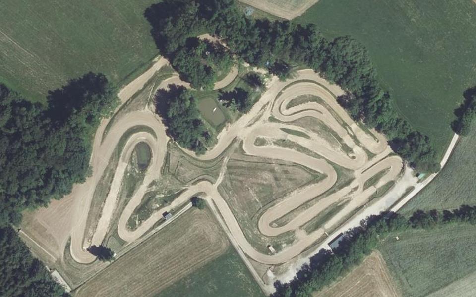 Circuit de Motocross de Thorens-Glieres seen from above