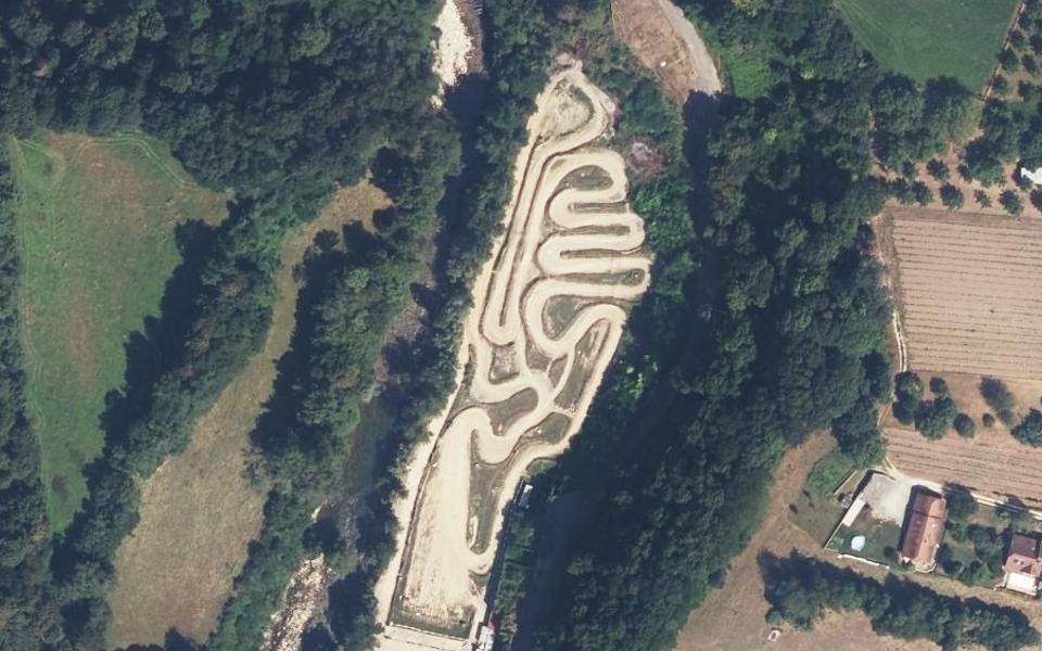 Circuit de Motocross de Saint Béron seen from above