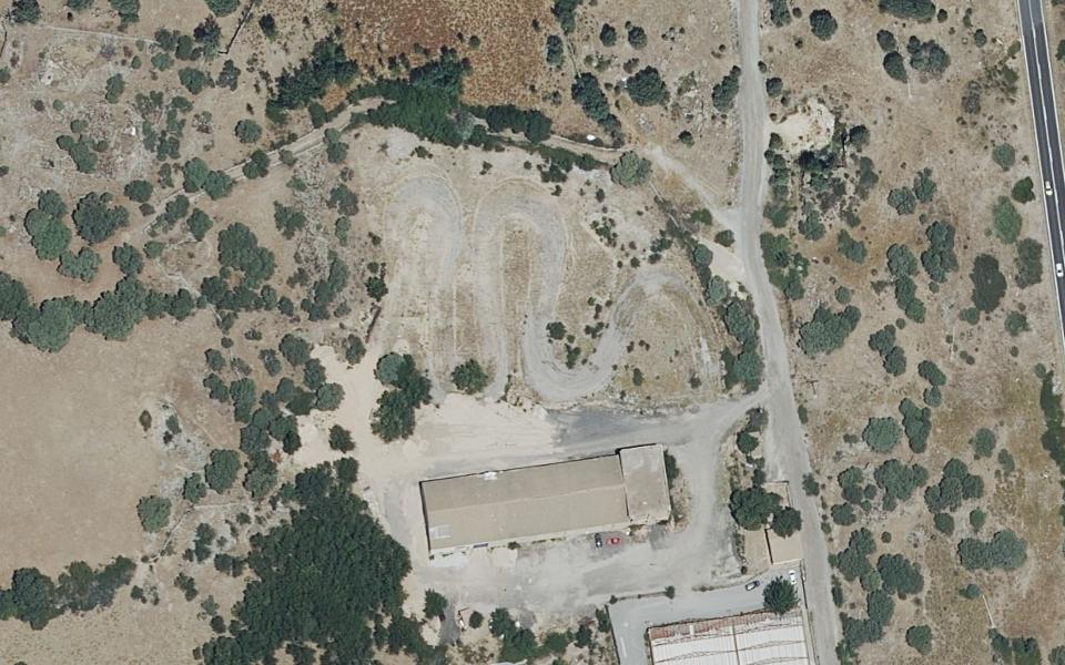 Collado Mediano motocross track seen from above