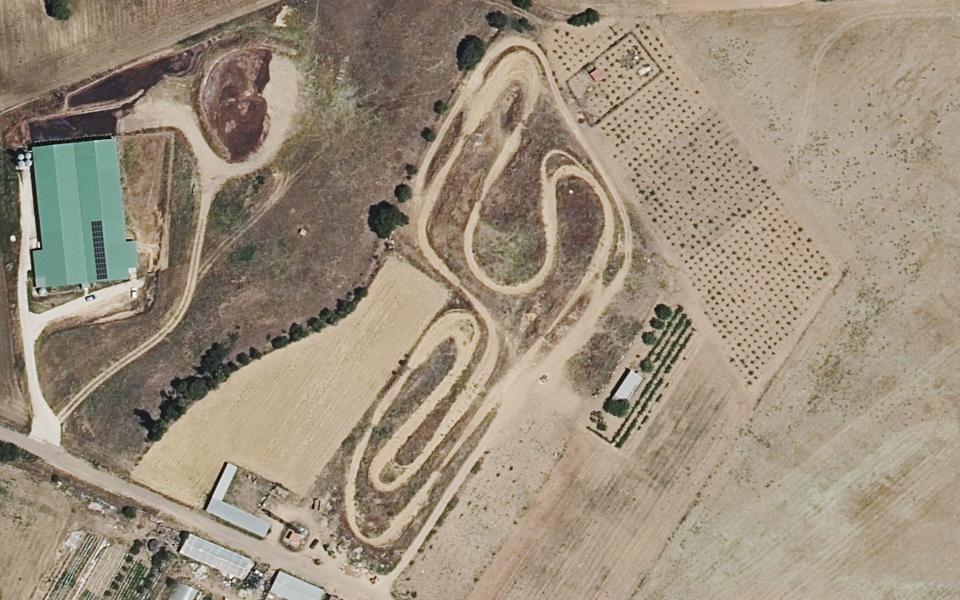 Terrain de motocross de Fuentesauco vu du ciel