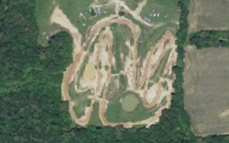 Massac motocross track seen from above