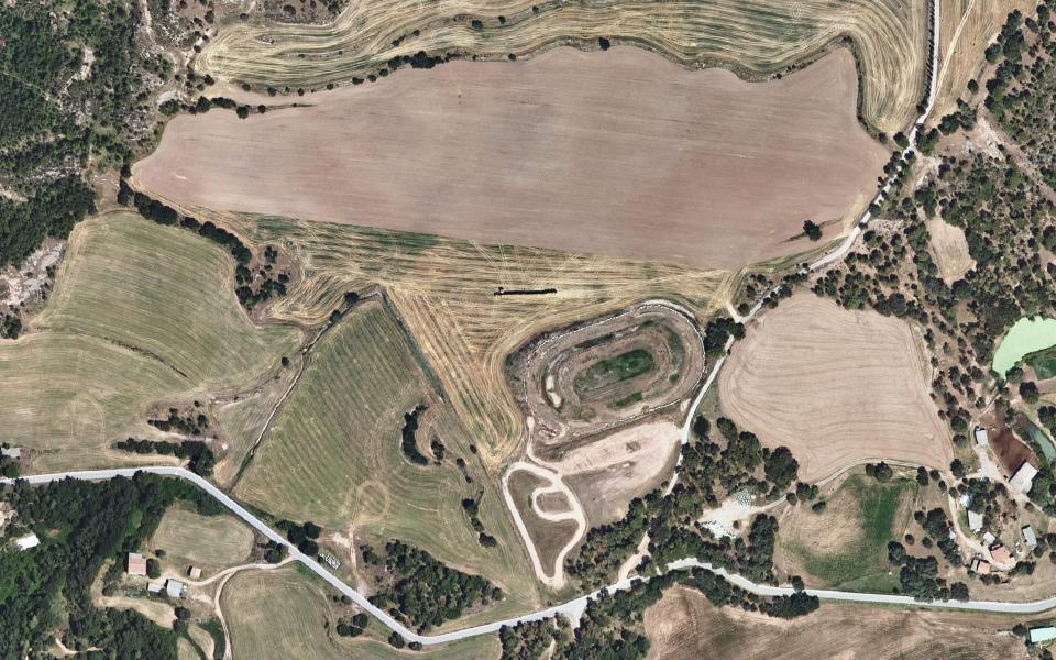 Gironella motocross track seen from above