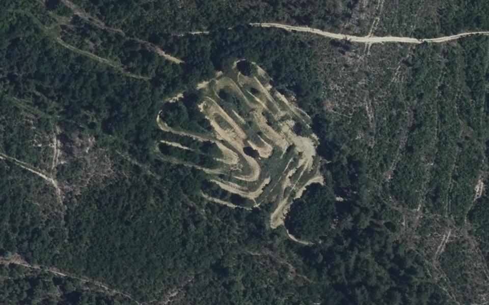 Terrain de motocross de Digne-les-Bains vu du ciel