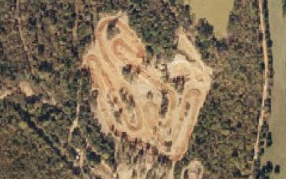 Wedowee motocross track seen from above