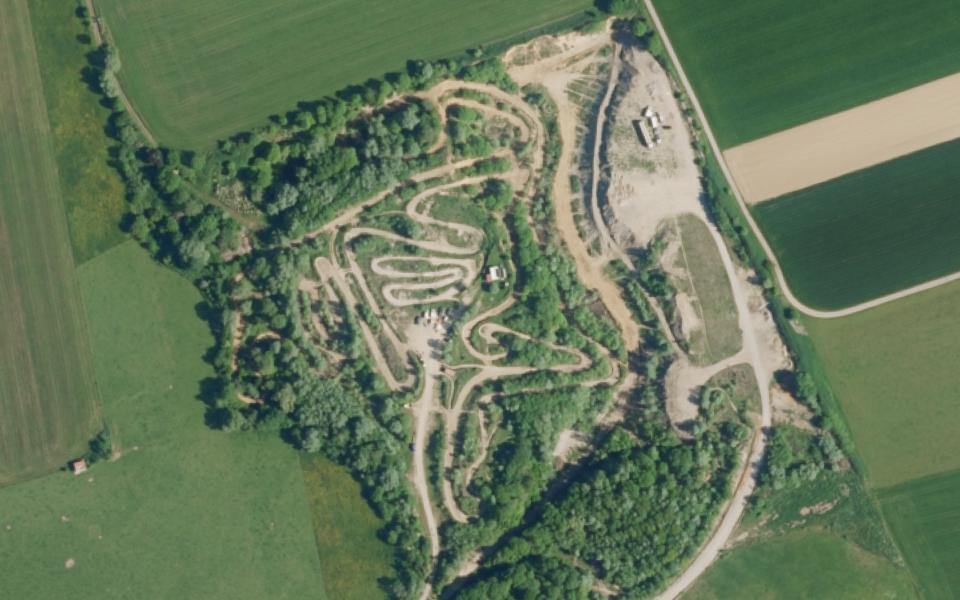Benningen motocross track seen from above