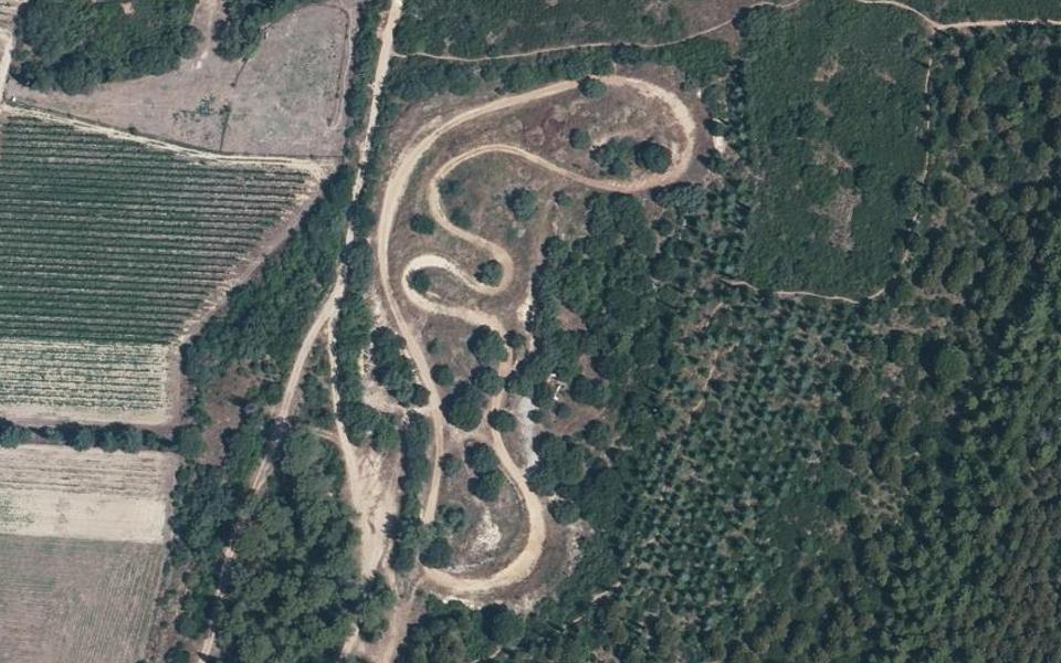 Terrain de motocross de Saturargues vu du ciel
