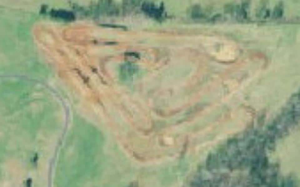 Rydal motocross track seen from above