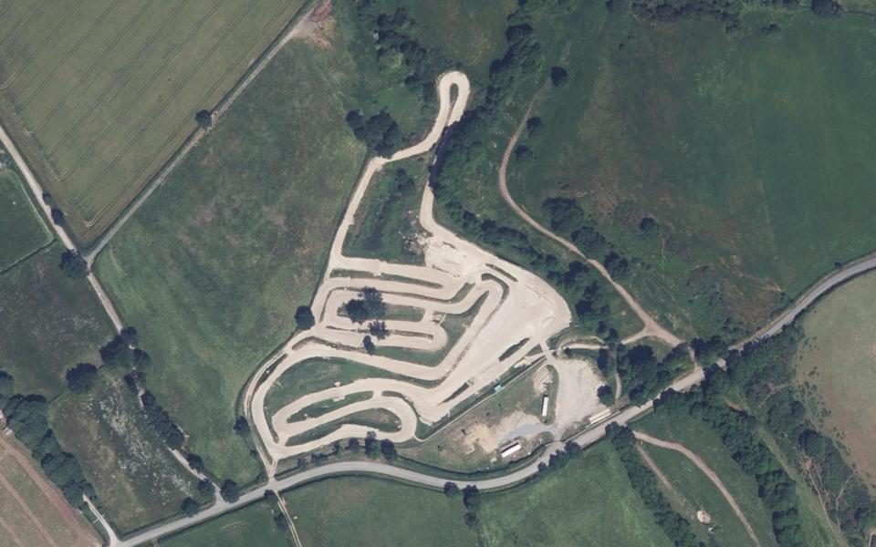 Terrain de Moto-Cross de la Maillolière vu du ciel