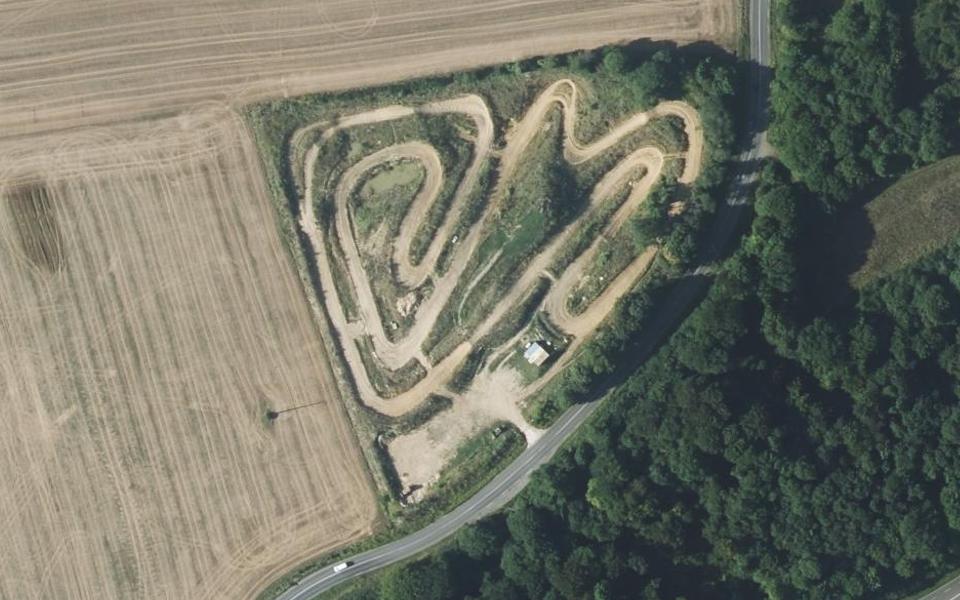 Terrain de motocross de Crusnes vu du ciel
