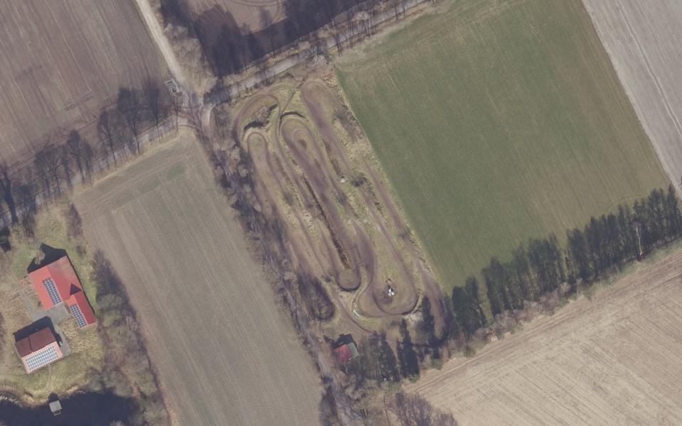 Garrel motocross track seen from above