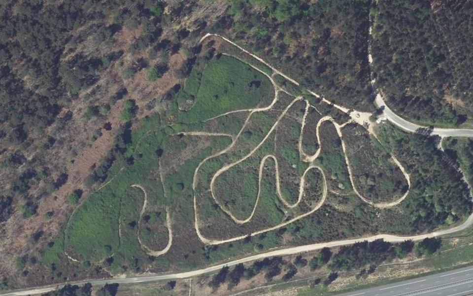 Terrain de motocross de Saint-Médard-de-Mussidan vu du ciel