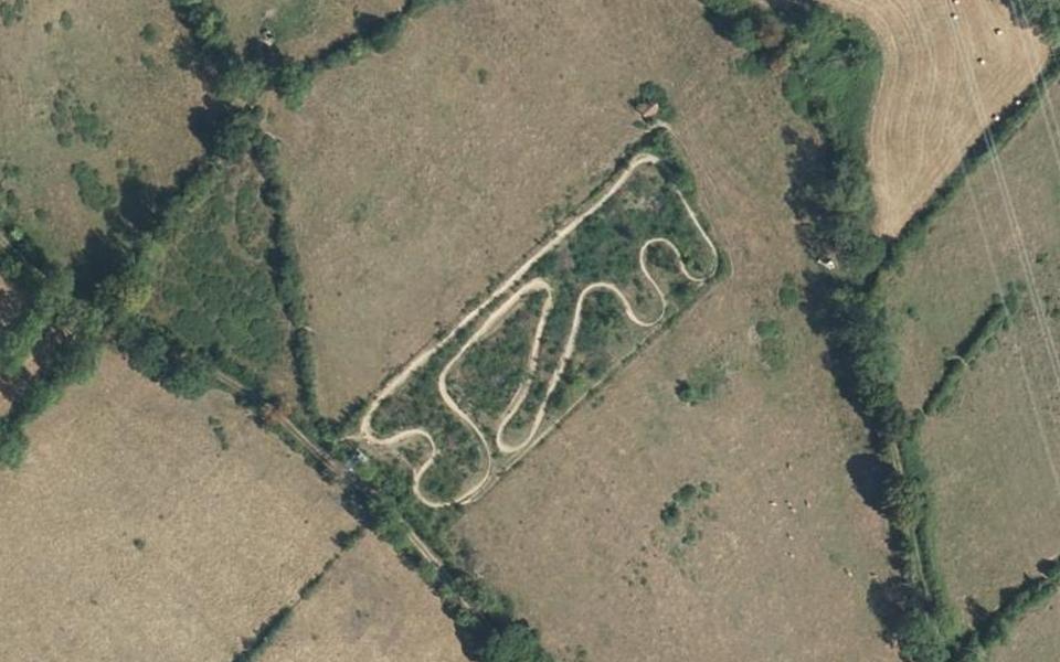 Pruzilly motocross track seen from above