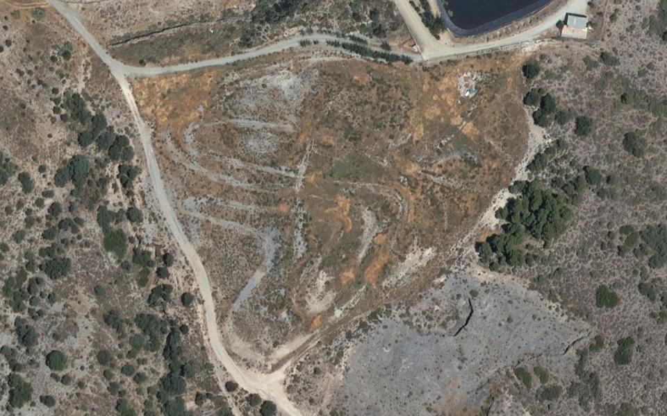 Terrain de motocross de Velez Rubio vu du ciel