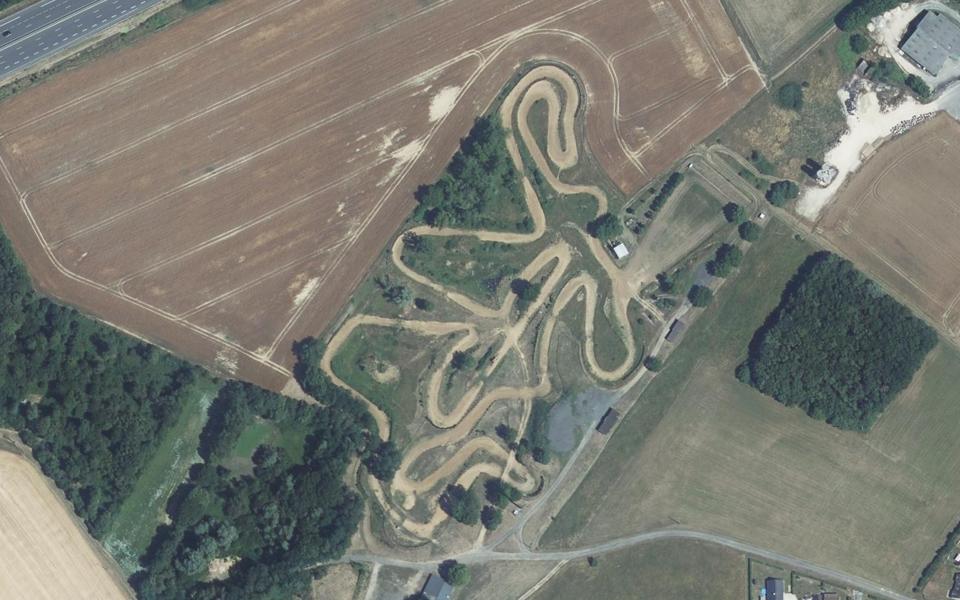 Terrain de motocross d’Herbault vu du ciel