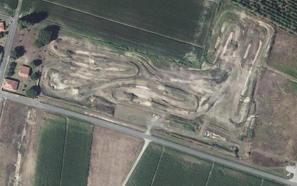Terrain de motocross d’Haut-Mauco vu du ciel