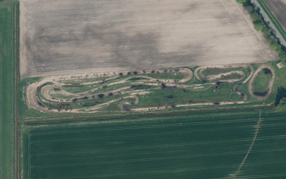 Dohren motocross track seen from above