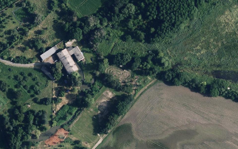 Prerov motocross track seen from above