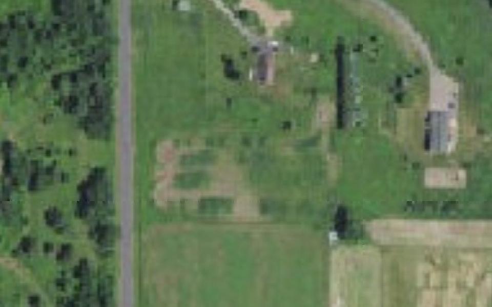 Terrain de motocross de Balsam Lake vu du ciel
