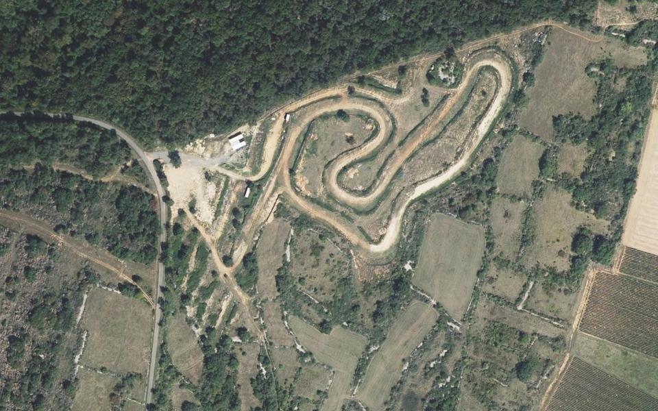 Cruzille motocross track seen from above