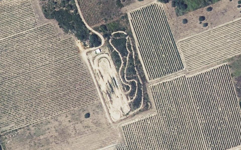Terrain de motocross de Sorède vu du ciel