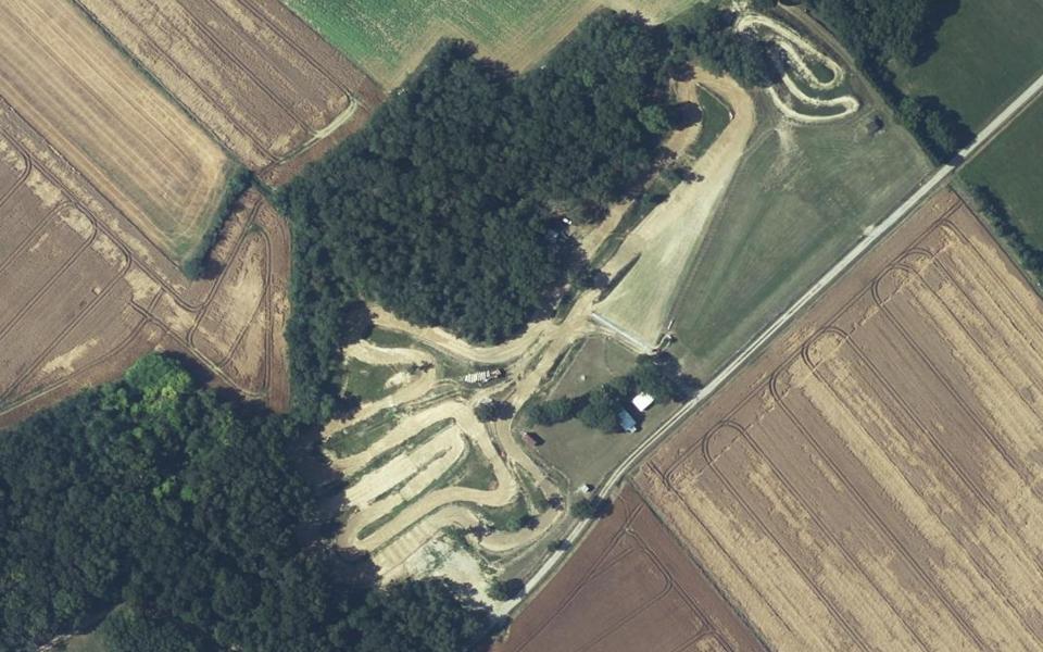 Circuit de Beamont sur Lèze seen from above