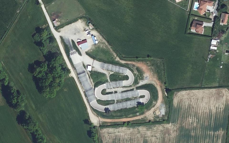 Saint-Marcellin-en-Forez motocross track seen from above