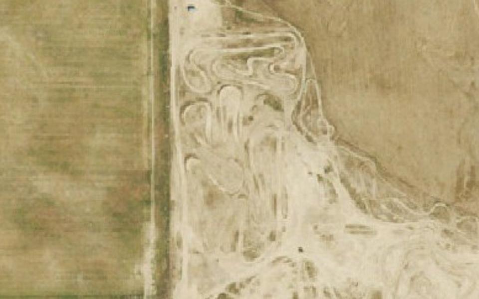 Aurora motocross track seen from above