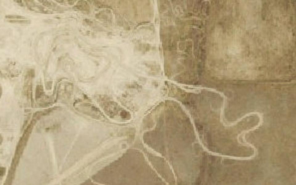 Aurora motocross track seen from above