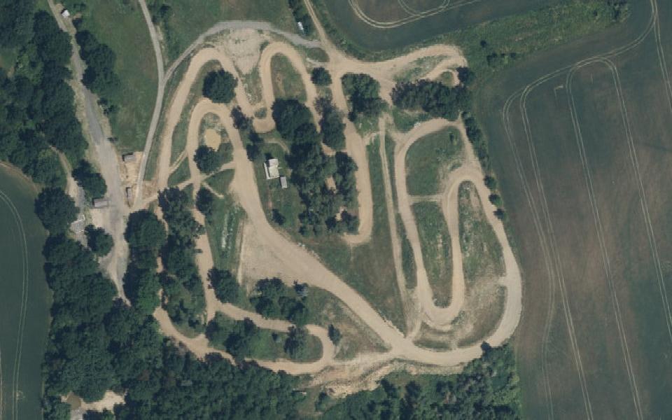 Horsovsky Tyn motocross track seen from above