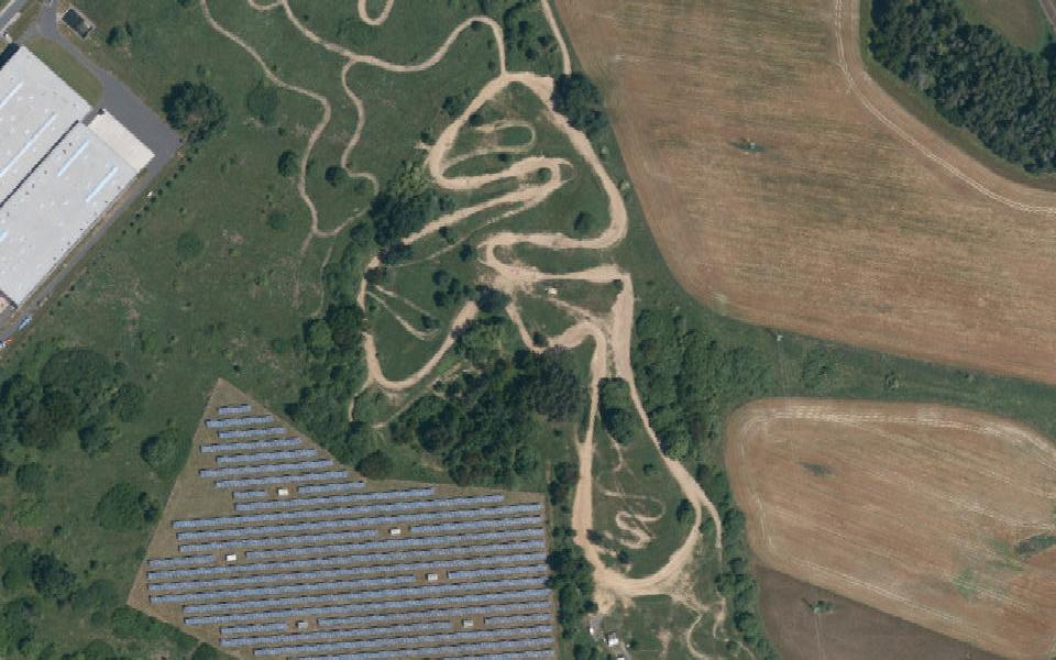 Terrain de motocross de Tachov vu du ciel